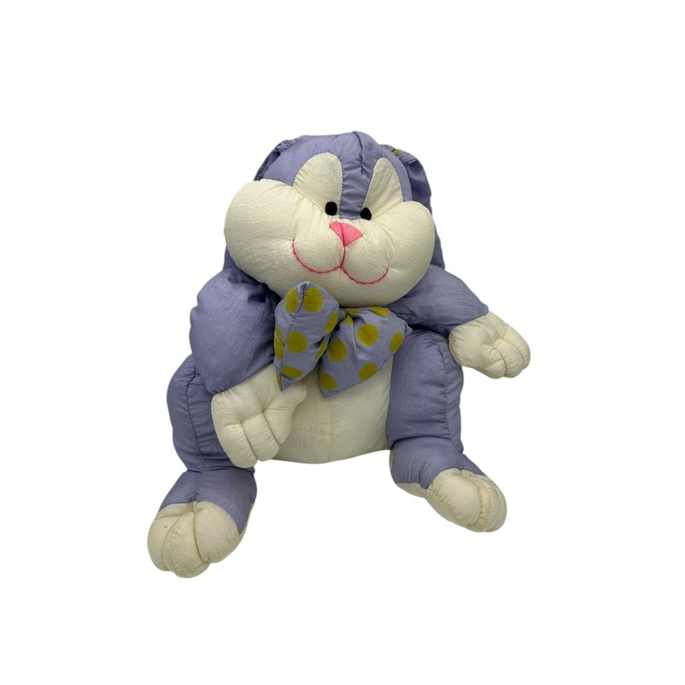 Vintage 1992 Nylon‎ Bunny Plush Creations Inc. Rabbit Stuffed Animal Easter